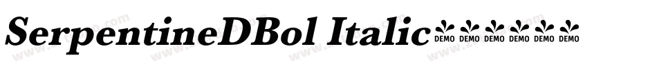 SerpentineDBol Italic字体转换